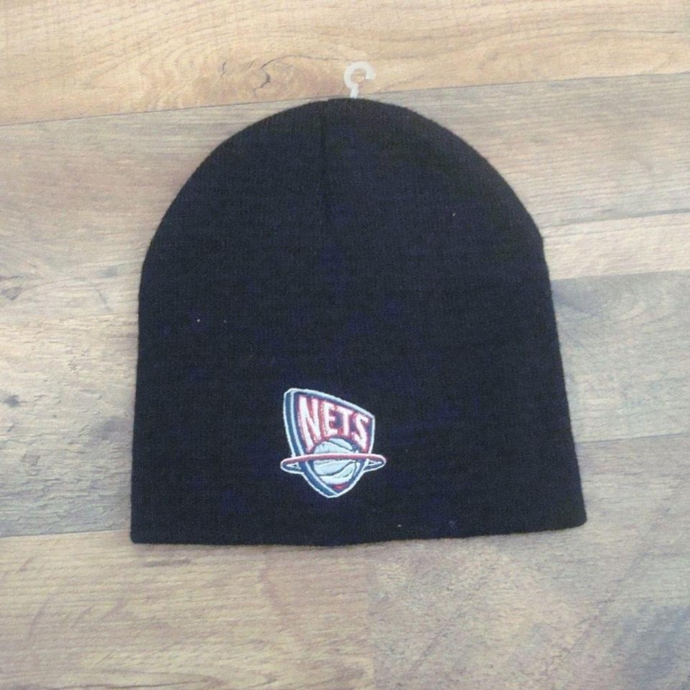 NEW JERSEY NETS BEANIE TOBOGGAN KNIT HAT CAP VINTAGEโ 00S Y2K W1